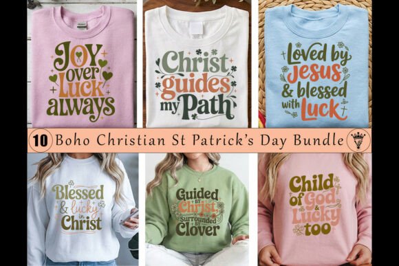 Boho Christian St Patrick’s SVG Bundle