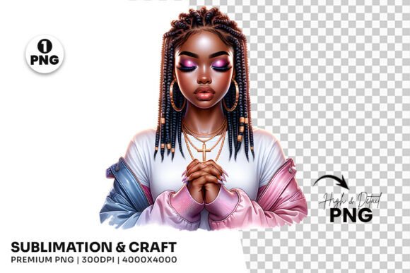Christian African American Woman Praying