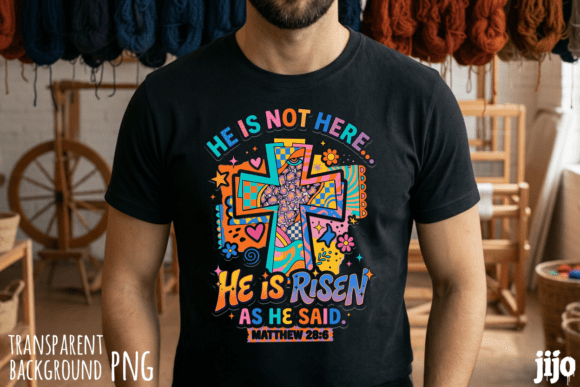 Christian Cross Risen Matthew PNG T-Shirt Designs