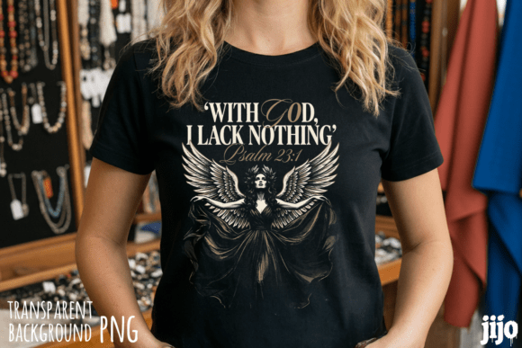 Christian Psalm God Angel PNG T-Shirt Designs