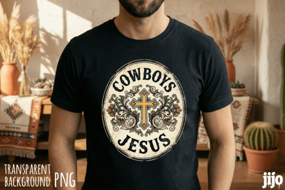 Cowboys Jesus Christian Cross PNG T-Shirt Designs