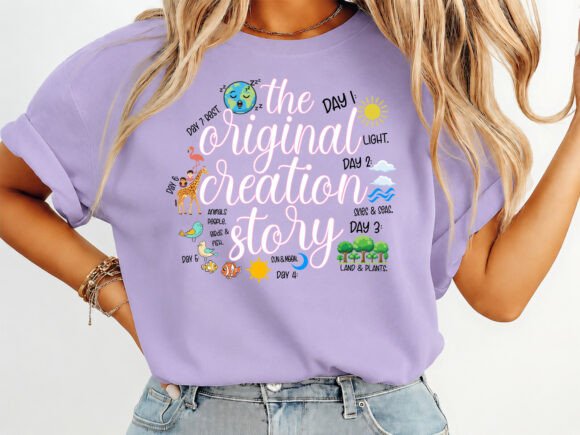 Creation Story Christian Bible T-Shirt Designs