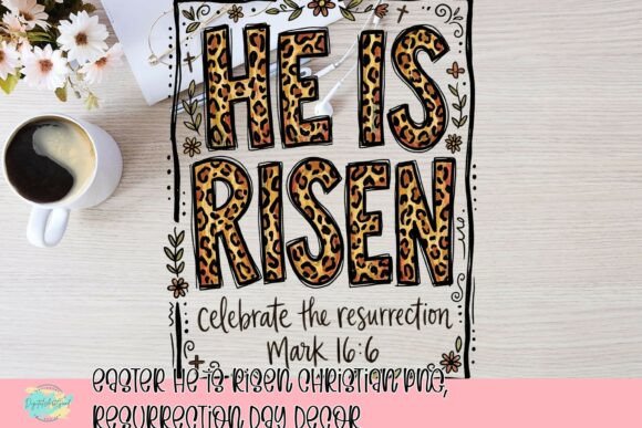 Easter He is Risen PNG: Resurrection Day Decor & T-Shirt Designs