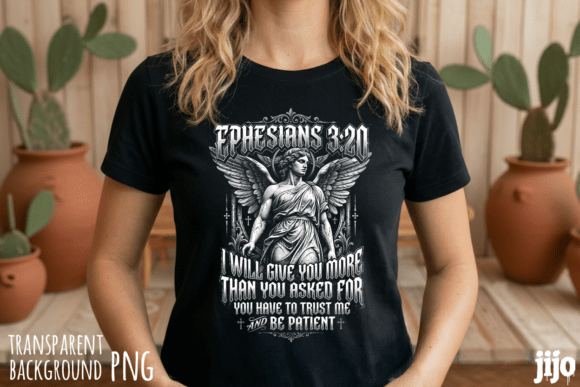 Ephesians Angel Christian Scripture PNG for T-Shirt Designs