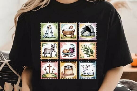 Happy Easter Jesus & Bunny PNG — T-Shirt Designs
