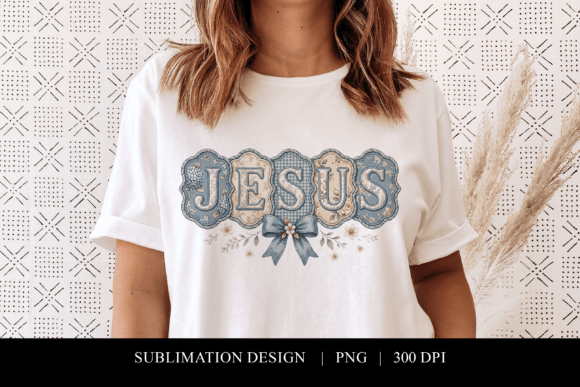 Jesus Floral Cottagecore PNG for T-Shirt Designs
