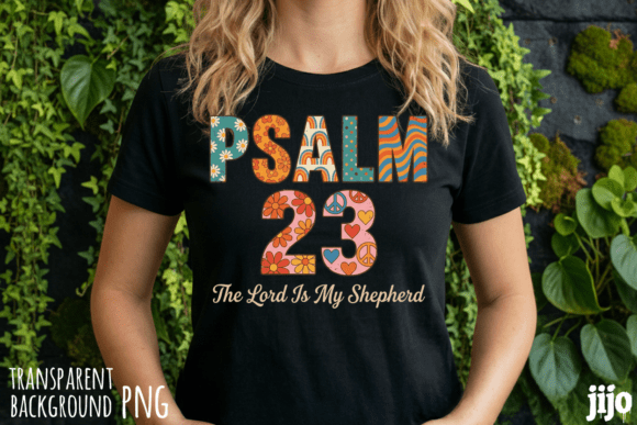 Psalm 23 Christian Peace PNG — T-Shirt Designs