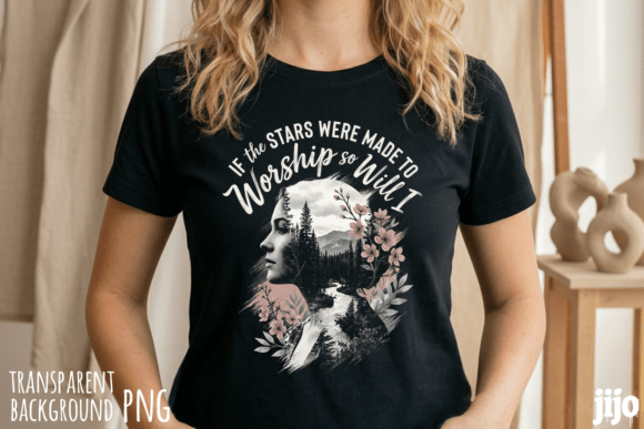 Stars Worship Christian Nature PNG T-Shirt Designs