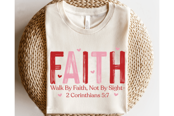 Walk by Faith SVG: Christian T-Shirt Designs